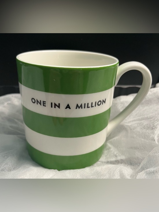kate spade Other - Kate spade One in a Million Green Lenox  White Striped Ceramic Mug